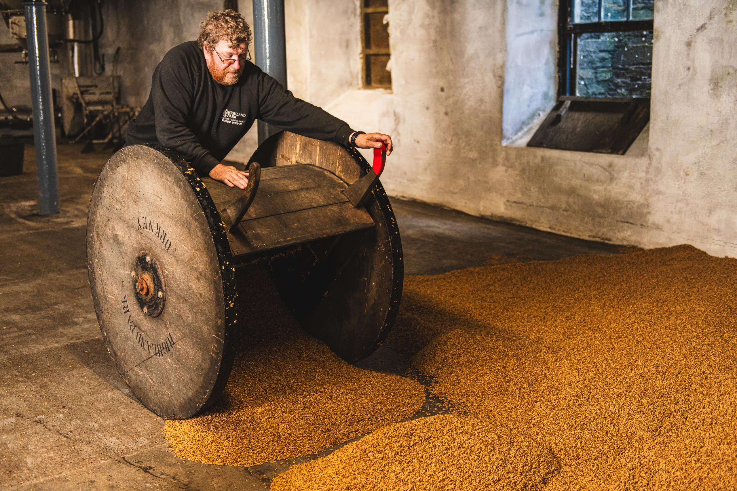 Floor Malting at Highland Park Whisky Distillery