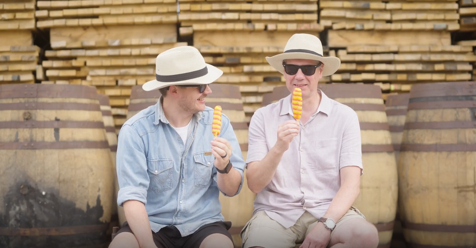 Gordon and Marc Having an Ice Lolly in Jerez