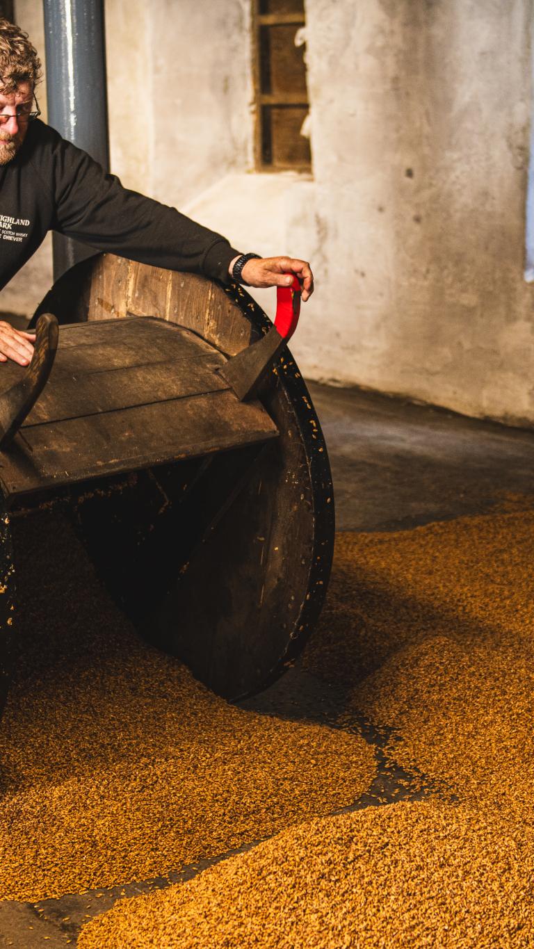 Floor Malting at Highland Park Whisky Distillery