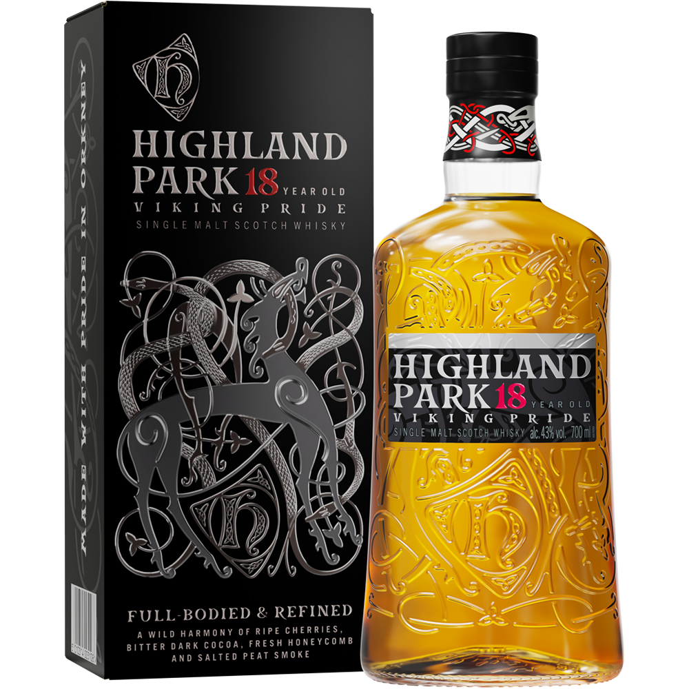 Highland Park 18 Year Old Front of Bottle and Pack