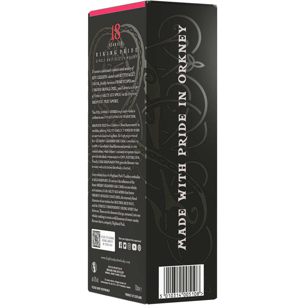 Highland Park 18 Year Old Left Hand Side of Pack