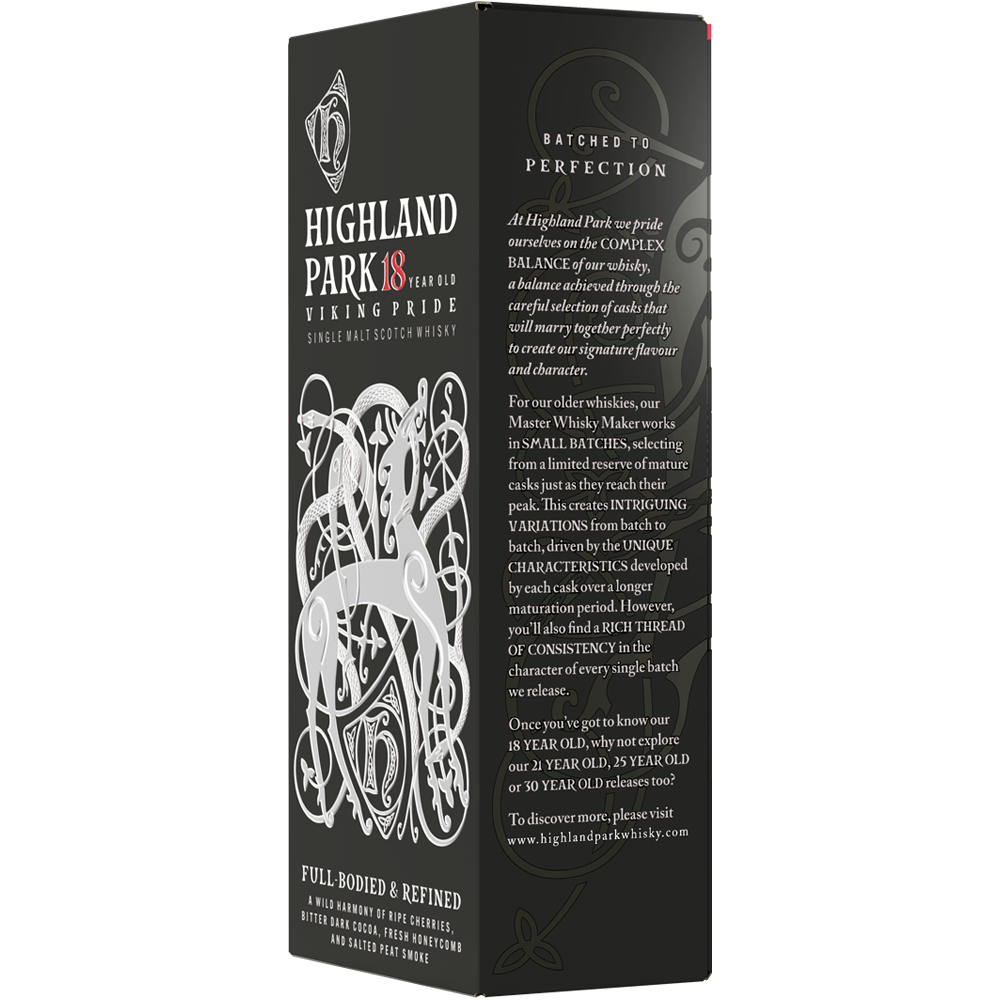 Highland Park 18 Year Old Front Right Hand Side of Pack