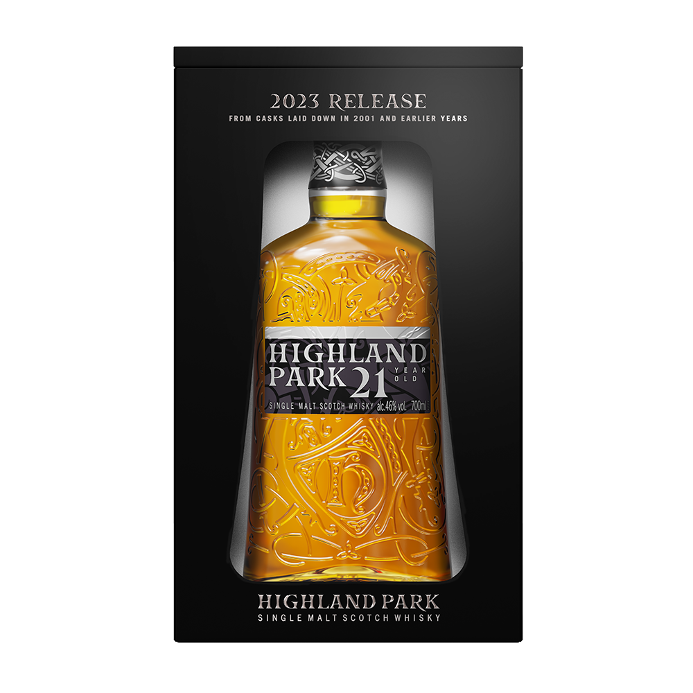 Highland Park 21 Year Old 2023 Release bottle and box image 