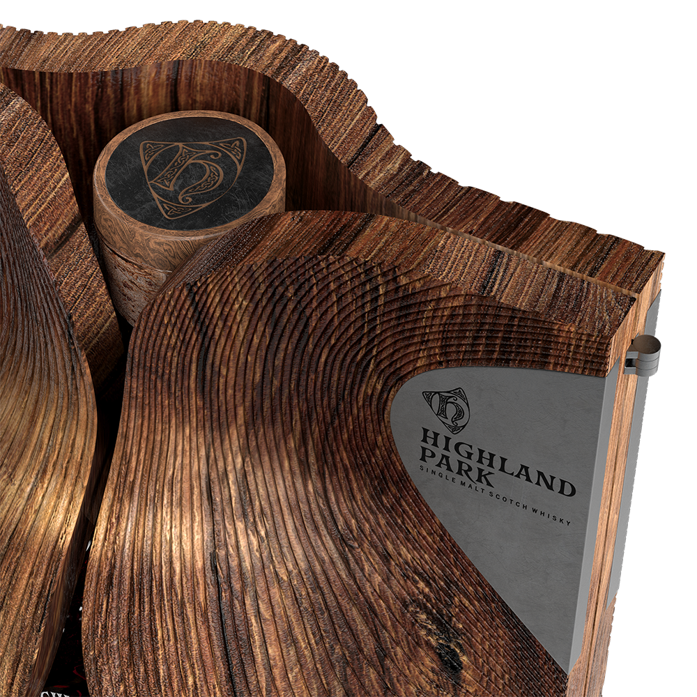 Highland Park 54 Year Old single malt whisky close up of box