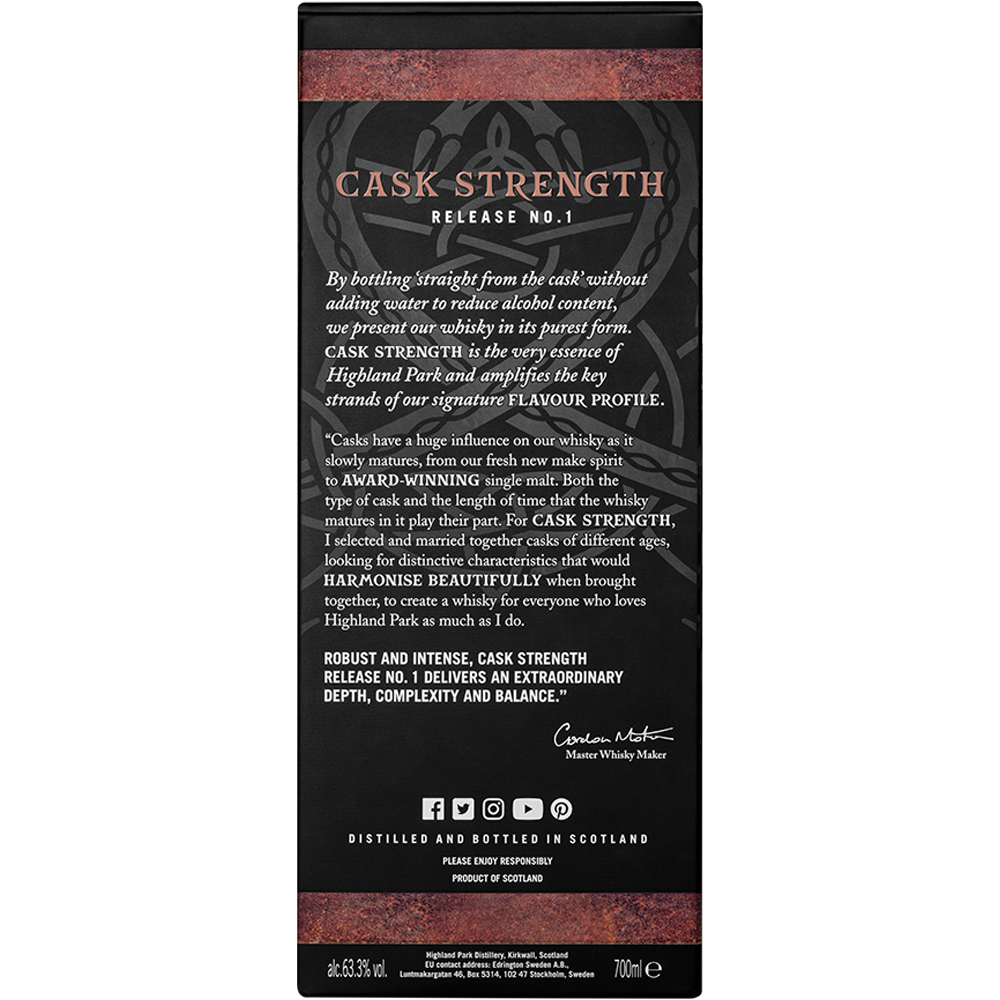Highland Park Cask Strength Release No 1 Single Malt Whisky 