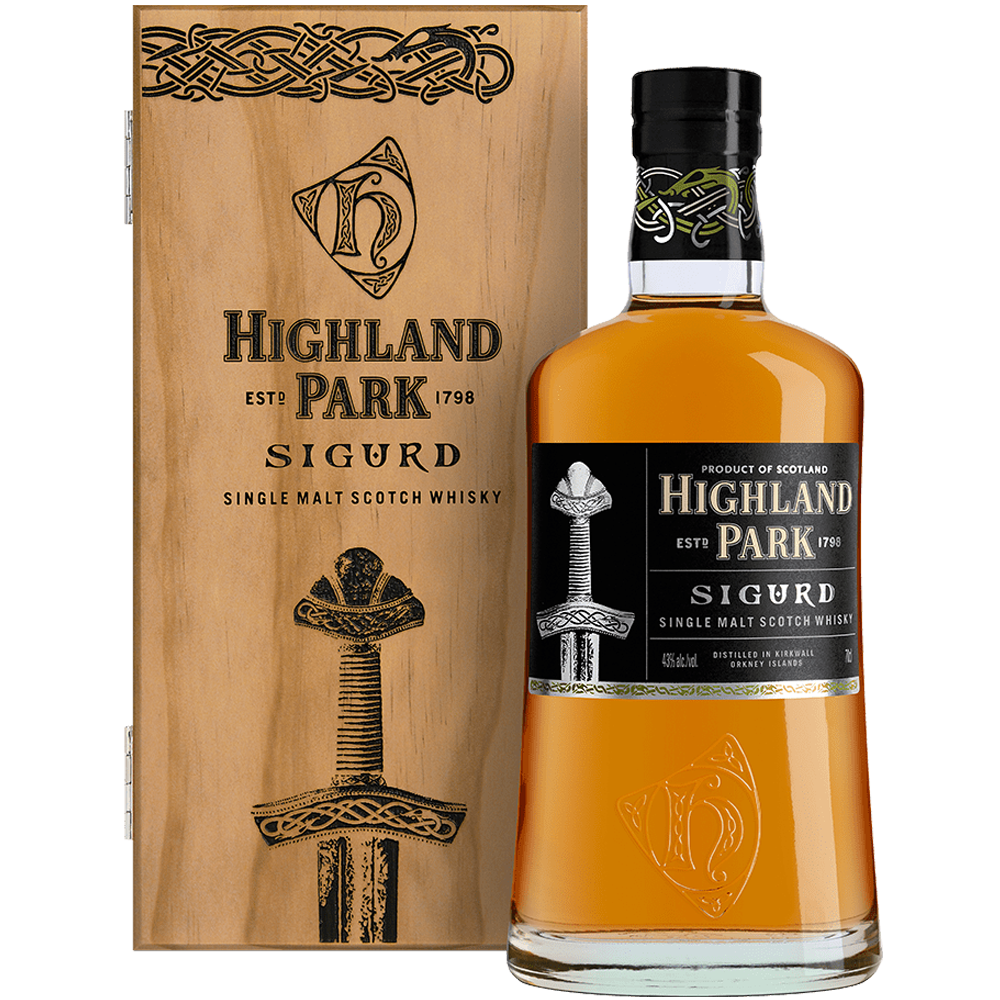 Highland Park Sigurd Single Malt Whisky, box and bottle