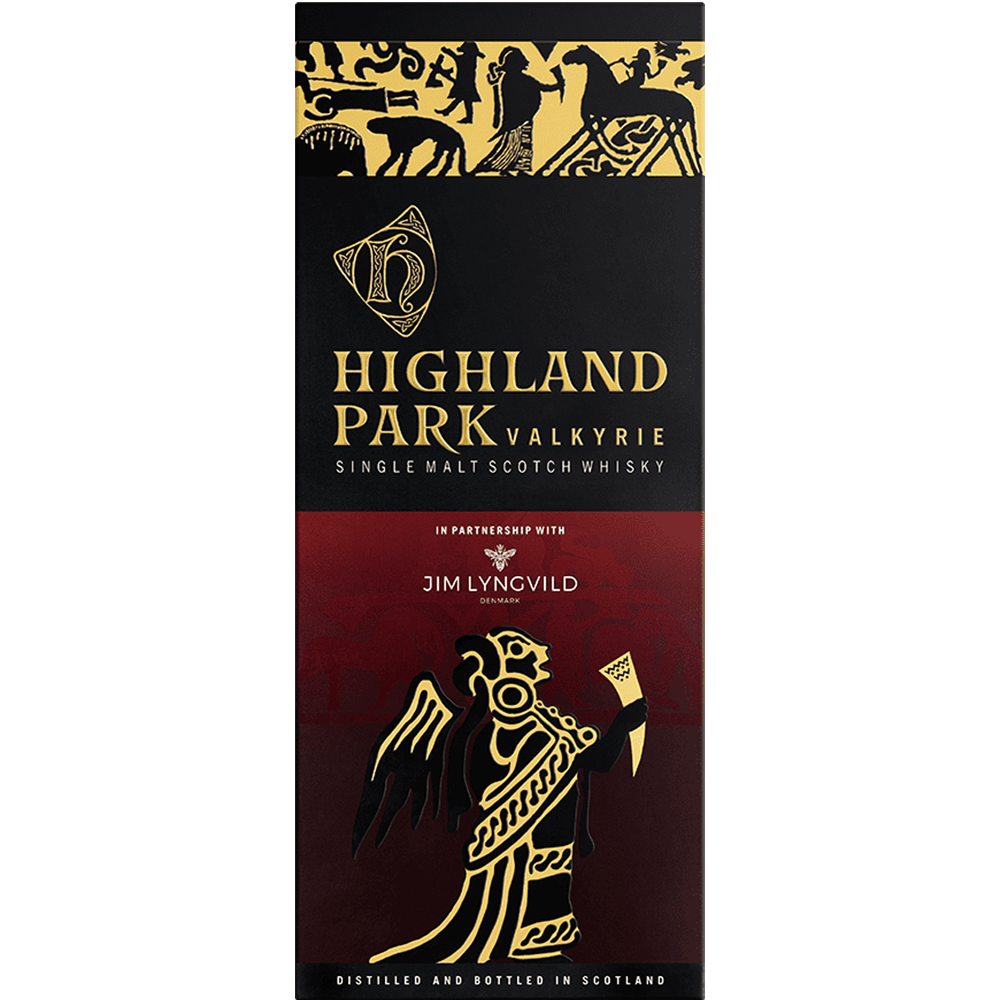 Highland Park Valkyrie Single Malt Whisky, front of carton