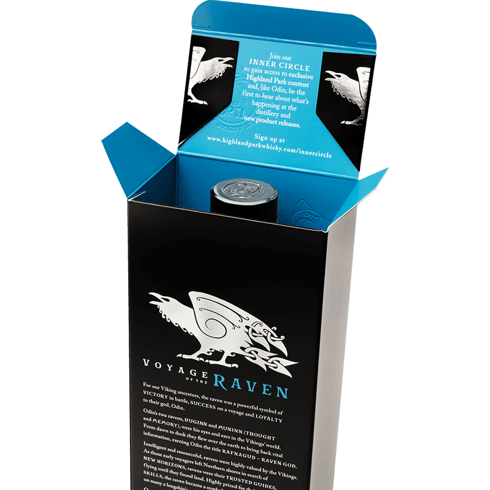 Highland Park Voyage of the Raven Single Malt Whisky opened box